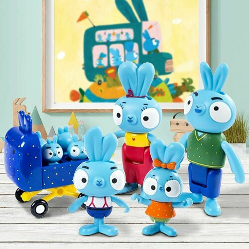 Набор мини-фигурок Brave Bunnies Веселое Семейство