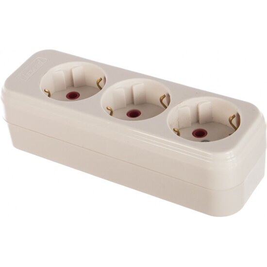 Колодка удлинителя Lezard 3-м с заземл. Lila 720-0300-301