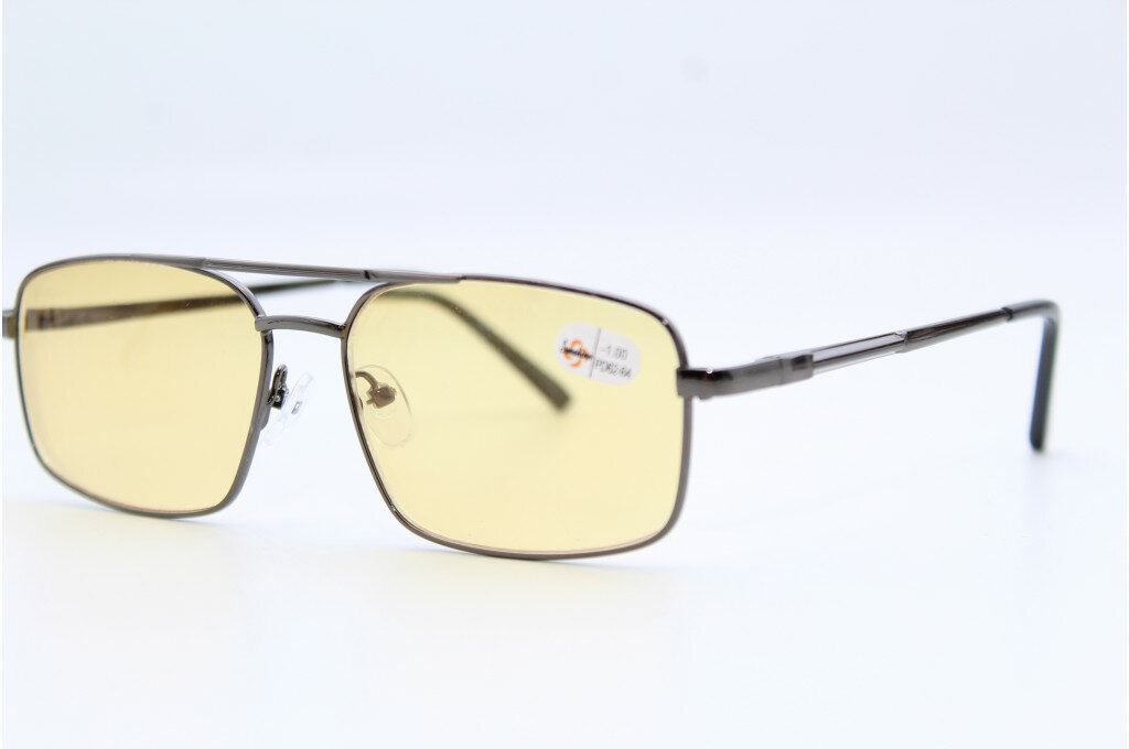 Готовые очки для зрения с флекс дужками, "антифары" (темно-серые)