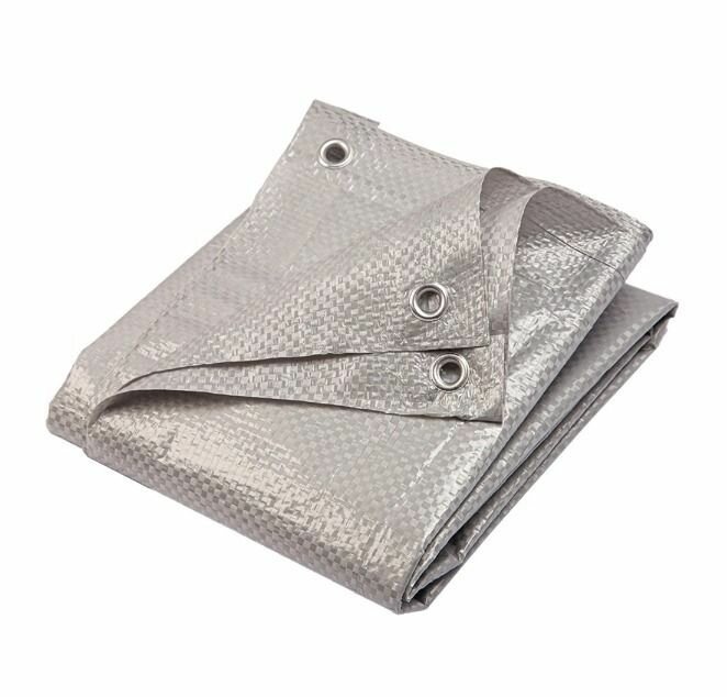 фото Тент строительный полипропилен Миротент (2м*3м) серый (60г/м2) шаг люверса 100см