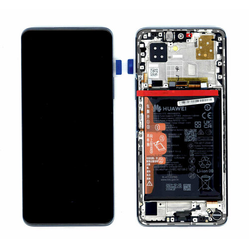 Дисплей для Huawei Nova 9 SE в сборе с тачскрином, панелью и аккумулятором (Service Pack 02354UWB) синий