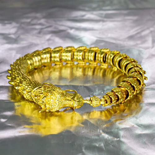 фото Браслет, 1 шт., размер 23 см, золотой zloster