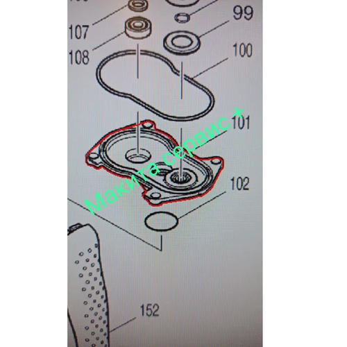 Корпус редуктора к HR3200C/ (158534-8) makita корпус редуктора ga5030318335 8