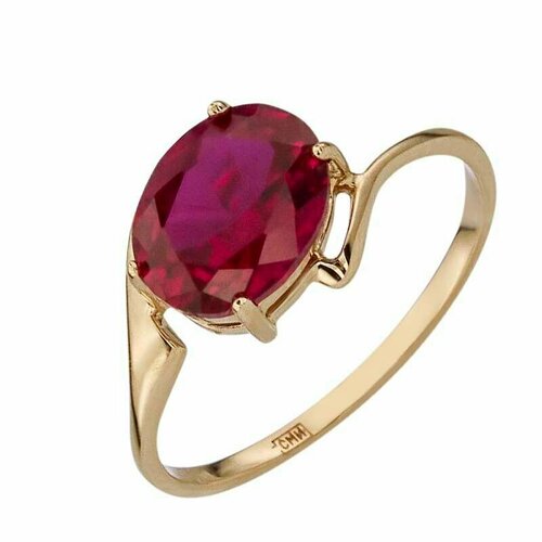 фото Кольцо aloris, красное золото, 585 проба, рубин, размер 17.5 aloris jewelry