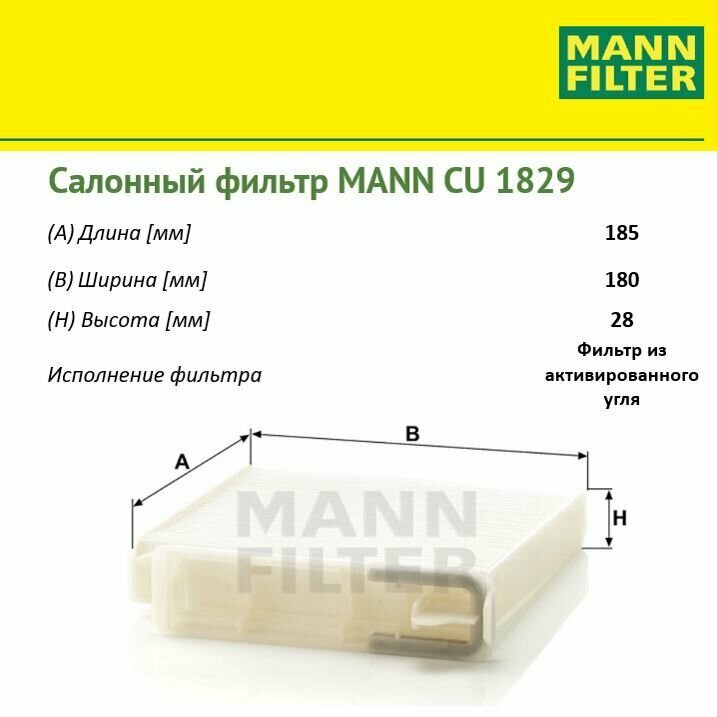 Фильтр салонный MANN-FILTER - фото №8