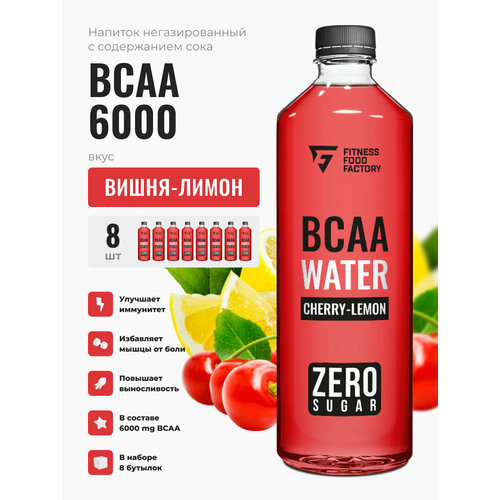 BCAA WATER 6000 CHERRY-LEMON негазированный с содержанием сока, 8 шт