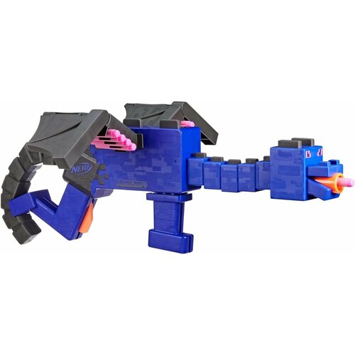 Бластер NERF Minecraft Ender Dragon Dart Blaster с 12 игрушечными патронами игрушечное оружие nerf бластер ультра браво