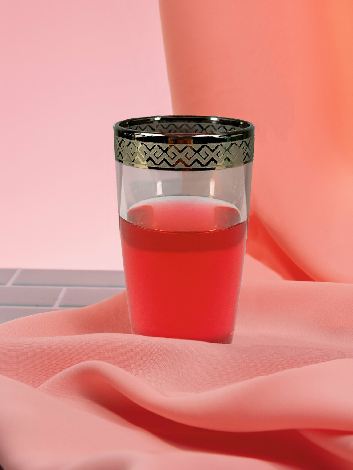Подарочный набор стаканов с алмазной гравировкой для коктейлей/воды/сока/смузи PPROMSIZ альфа, 300 мл , 6 шт.
