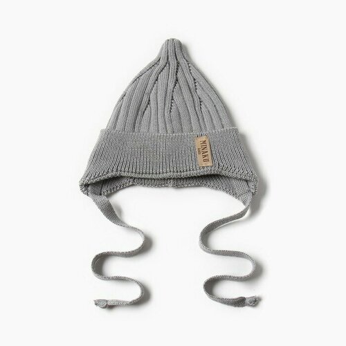 фото Шапка minaku, размер 35/40, серый