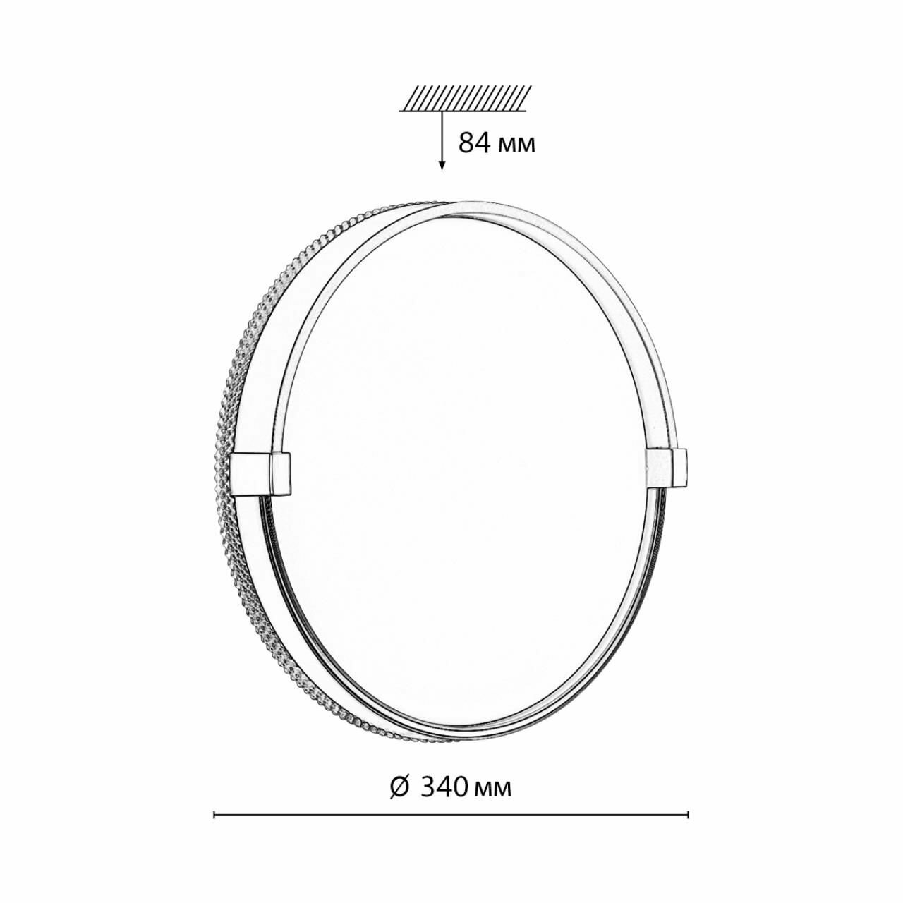 Настенно-потолочный светильник Sonex Olidi black 7647/CL - фотография № 3