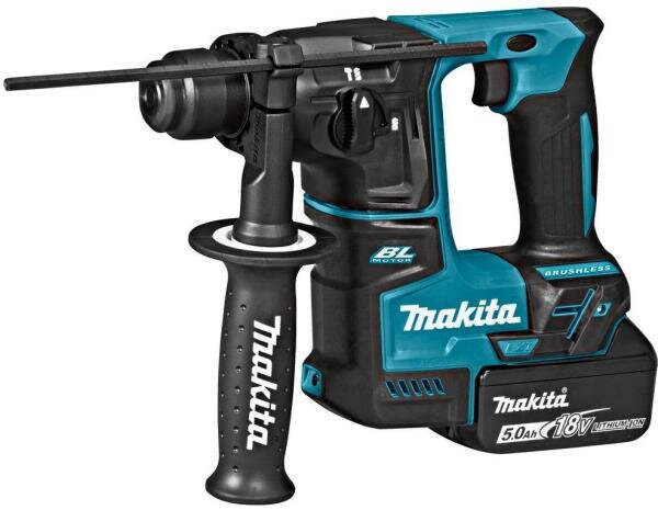 Перфоратор акк MAKITA DHR171RTJ SDS+, 18В, 2х5Ач, Li-ion, 2реж, 1.2Дж, 0-4800у\\\\м, подсветка