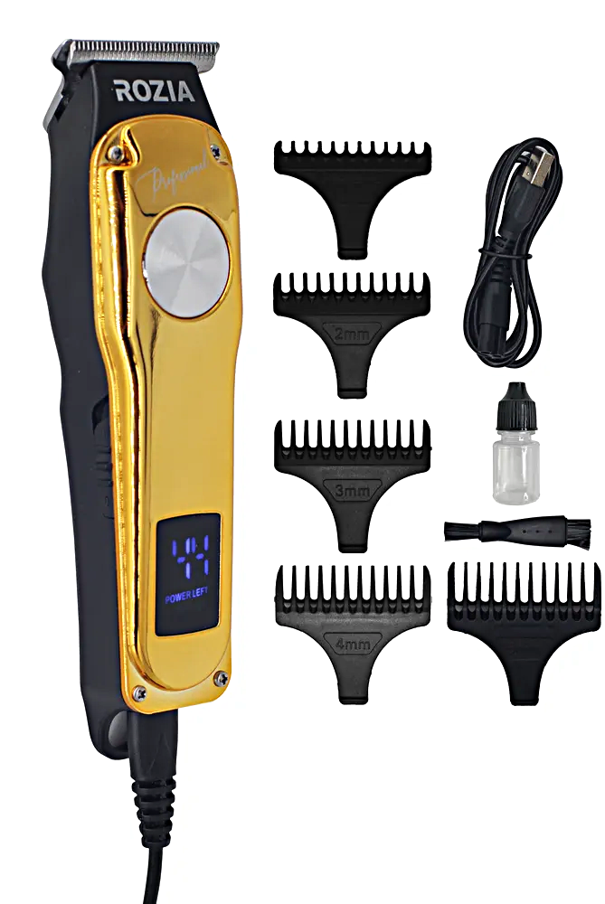 Машинка для стрижки волос HQ-309, Профессиональный триммер для стрижки волос, для бороды, усов, Золотистый