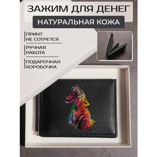фото Зажим для купюр russian handmade, фактура гладкая, черный