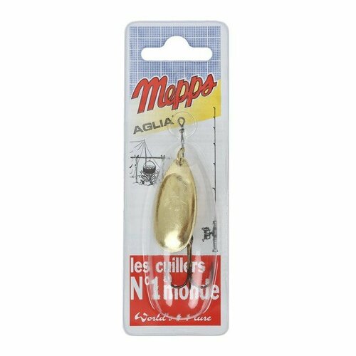 фото Блесна вращающаяся mepps aglia or №4, 9 г, блистер (комплект из 2 шт)