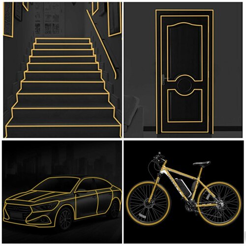 Фотолюминесцентная самоклеящаяся лента TORSO 2х100 см оранжевое свечение 300₽