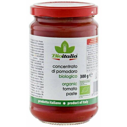 Томатная паста BioItalia Organic 300г 3 шт