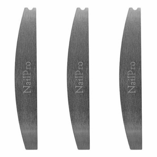 Основа-пилка для сменных абразивов NAILPRO, маникюрная, лодка, металл, 3 уп.
