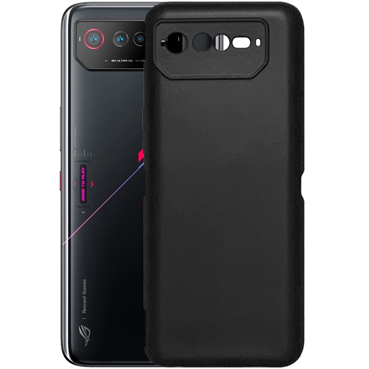 Матовый чехол MatteCover для ASUS ROG Phone 6 / Pro AI2201 силиконовый черный