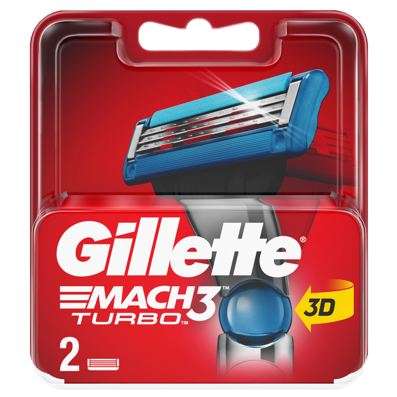 Кассета для бритвенного станка Gillette Mach3 Turbo, 2шт