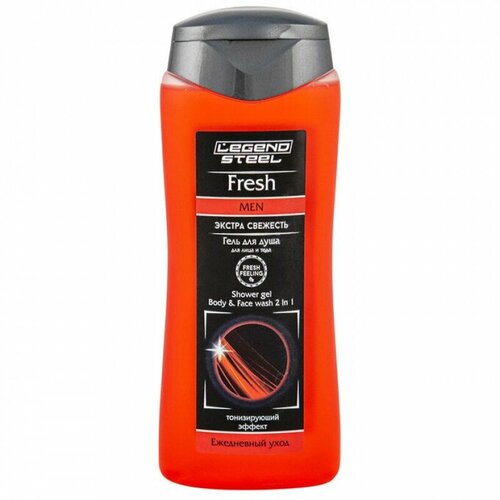 Гель для душа LEGEND STEEL Fresh тонизирующий, 265 мл детокс гель для душа b fresh keepin’ it clean 473 мл