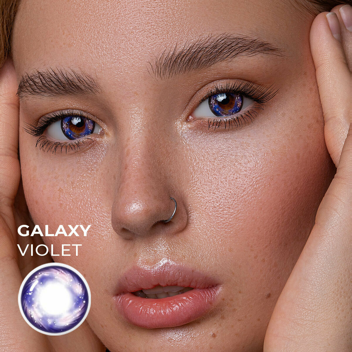 Цветные контактные линзы URBAN LAYER ru Galaxy Violet -2.5, 2шт