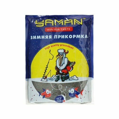 фото Прикормка yaman winter taste плотва зимняя, кокос, цвет чёрный, 700 г (комплект из 9 шт)