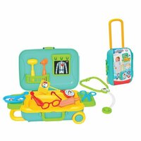 Игровой набор в чемодане «Мини-больница на колесах»;
-Вес: 862 г.;
-Фасовка: 1 шт;
-Тип индивидуальной упаковки: картонная рамка;
-Длина упаковки:  ...