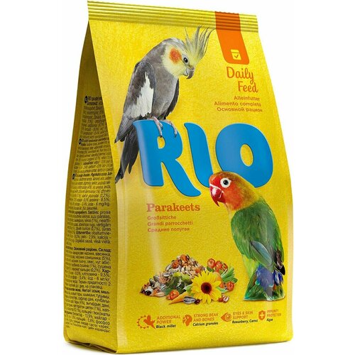 Rio / Корм для птиц для средних попугаев 1кг 1 шт