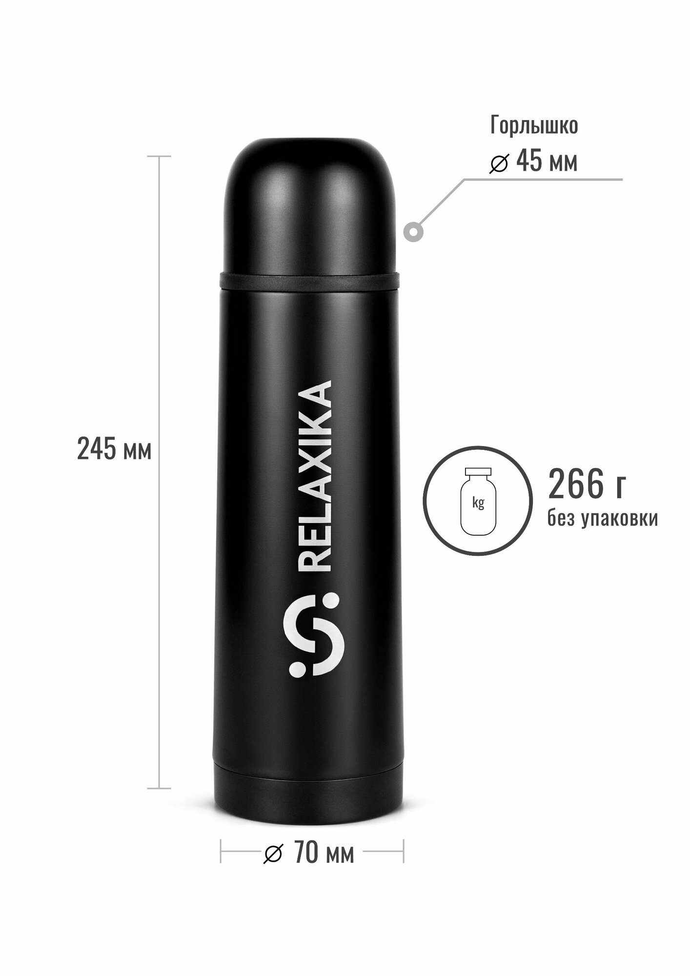 Relaxika + стикерпак Красоты России 500ml Black R101.500.2 - фотография № 2