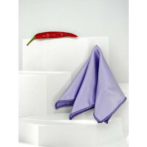 платок нагрудный паше 30х30 ручной работы Комплект аксессуаров , фиолетовый