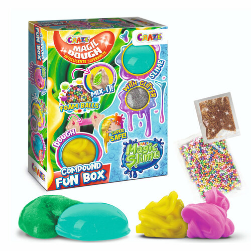 Набор игровой по смешиванию слаймов и теста 2в1 CRAZE Compound FUN BOX, 4+