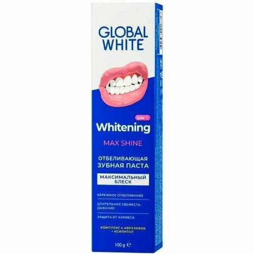 Global White, Зубная паста отбеливающая, 100 мл.