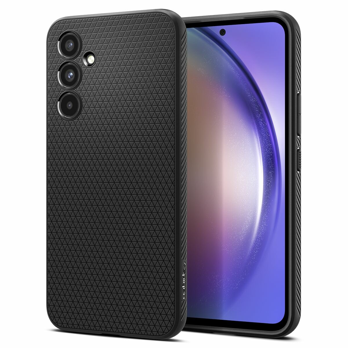 Чехол Spigen на Samsung Galaxy A54 (ACS05885) Liquid Air / Спиген чехол для Галакси А54 тонкий, противоударный, с защитой камеры, черный