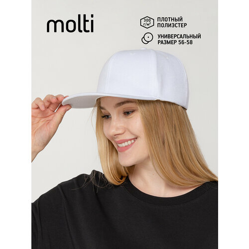 фото Бейсболка molti, размер 56-58, белый