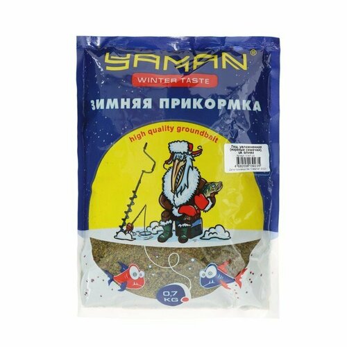 фото Прикормка yaman winter taste лещ, зимняя увлажненная, жареные семечки, цвет олива, 700 г (комплект из 9 шт)