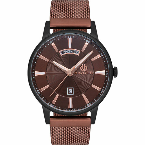 часы bigotti bg 1 10268 5 Наручные часы Bigotti Milano, коричневый, черный