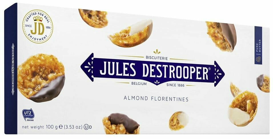 Печенье Jules Destrooper флорентийское с миндалем 100г х 3шт