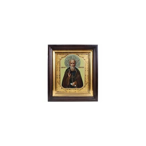 Икона живописная Прп. Сергий Радонежский 20х24 в киоте #157378 икона живописная владимир 20х24