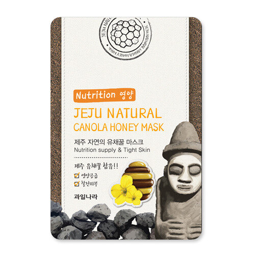 Welcos Тканевая маска для лица питательная Jeju Natural Canola Honey Mask, 20 мл.