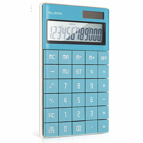 Калькулятор настольный Deli Nusign ENS041blue синий 12-разр. калькулятор карманный deli em120white белый 12 разр