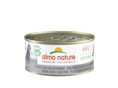 Almo Nature Консервы для Кошек с Тунцом и Сардинками (HFC - Natural - Tuna with Whitebait) 5127H, 0,150 кг