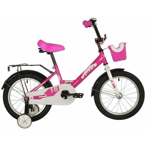 Велосипед Foxx 16' SIMPLE розовый, 164SIMPLE. PN21 самокат городской foxx smooth motion сам10001 cталь pvc колеса100мм abec 7 розовый 117772 foxx арт 100smfoxxpn7