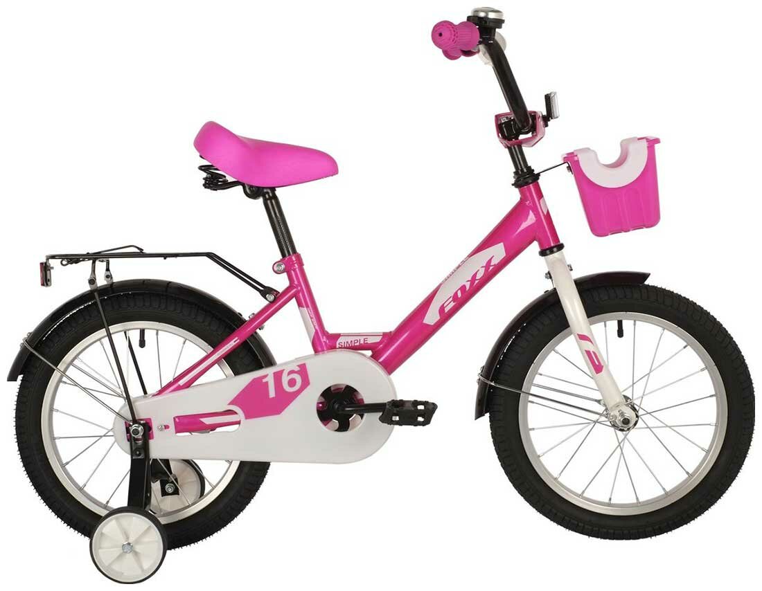 Велосипед 16 Хардтейл Foxx Simple (2021) Количество Скоростей 1 Рама Сталь 10,5 Розовый FOXX арт. 164SIMPLE. PN21