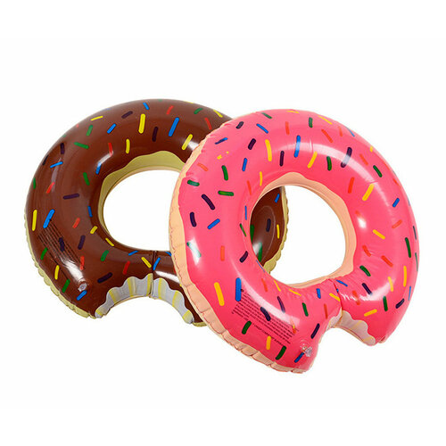 надувной круг пончик summertime розовый 90 Круг надувной CJ-37 Пончик 80 см, розовый и коричневый в ассортименте, в ПВХ-пакете (1/240)