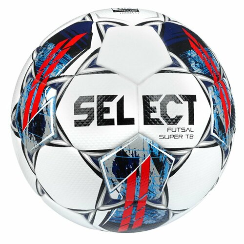 Мяч Select Futsal Super TB v22 3613460003 белый, голубой, синий, красный, размер 4