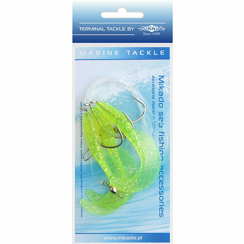 фото Микадо морская оснастка mikado treble pilk twist rig 6см, крючок № 4/0 ( 3шт.) ()