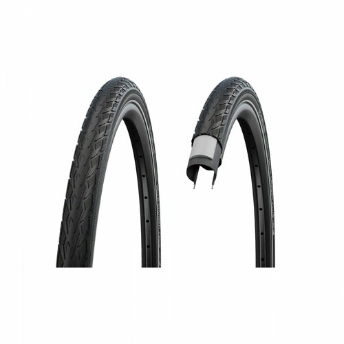 фото Покрышка 28x2.0 (50-622) delta cruiser plus punctureguard b/b-rt (светоотр полоса) green hs431 schwalbe