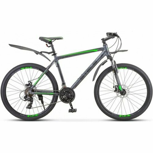 Горный велосипед Stels Navigator 620 MD 26 V010, рама 14, Антрацитовый горный mtb велосипед stels navigator 640 d 26 v010 2019 рама 14 5 антрацитовый зелёный