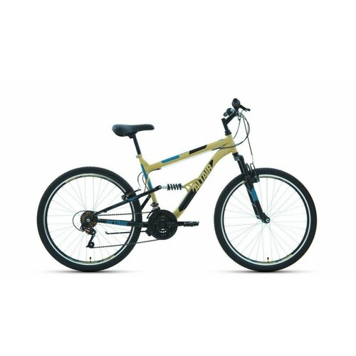 Велосипед 26 FORWARD ALTAIR FS 1.0 (Двухподвес) (18-ск.) 2022 (рама 18) бежевый/черный