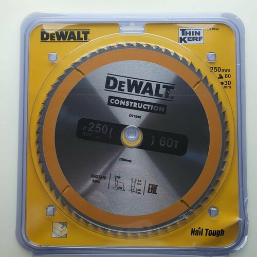 DeWalt 250x30 60T